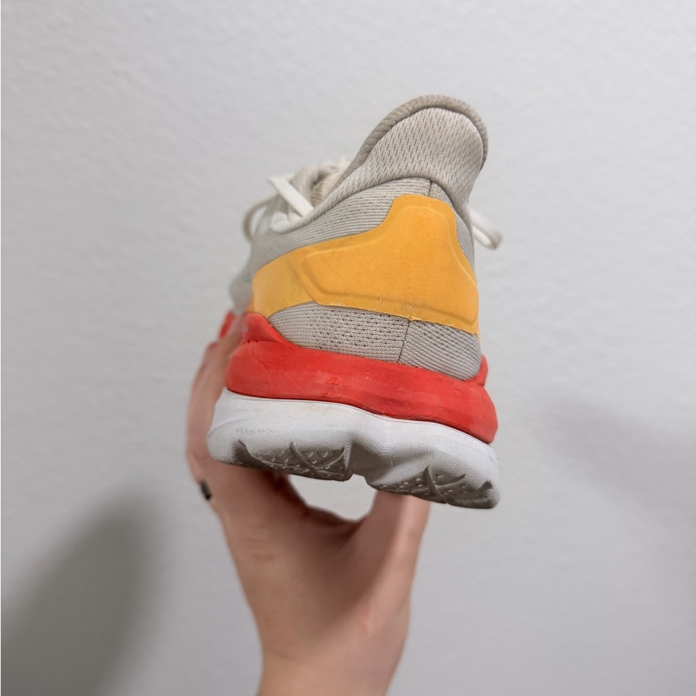 Hoka Women's Athletic Shoes - Cream, Red, and Yellow - Picture 3 of 9